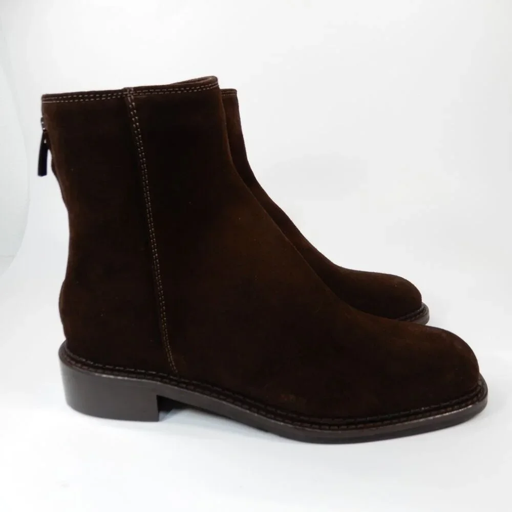 La Canadienne Selina City Dry Waterproof Bootie Boots Size 5.5 Brown Suede NEW - Picture 9 of 15